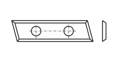 Wendemesser aus Vollhartmetall - Ersatzteil - 31,5x9x1,5 mm Schneide Z4 für Zinkenfräser Art. 235 (Ø 40, 31,5-65,5 - M12x1)