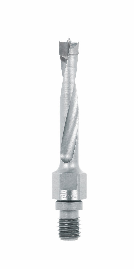 Dübellochbohrer mit Gewindeschaft aus Hartmetall, Schneide 2/V2, Arbeitslänge 40 mm, Gesamtlänge 60 mm, Schaft M10 mm, Ø 5 mm, Rechtslauf