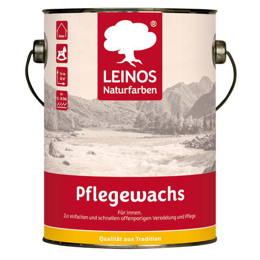 Leinos-Pflegewachs 340 | 10,0 Liter | Leicht verarbeitbares Wachsfinish | Für gewachste Flächen & wenig beanspruchte geölte Oberflächen | Auffrischung & Veredelung für Möbel, Holz & Naturmaterialien