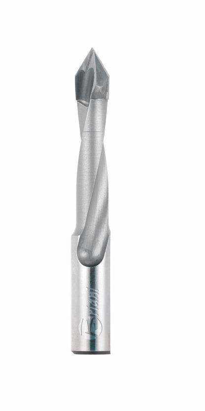 Durchgangslochbohrer aus Hartmetall - Schneide 2, 60°, Arbeitslänge 35 mm, Gesamtlänge 70 mm, Schaft 10X27 mm, Ø 8 mm, Rechtslauf