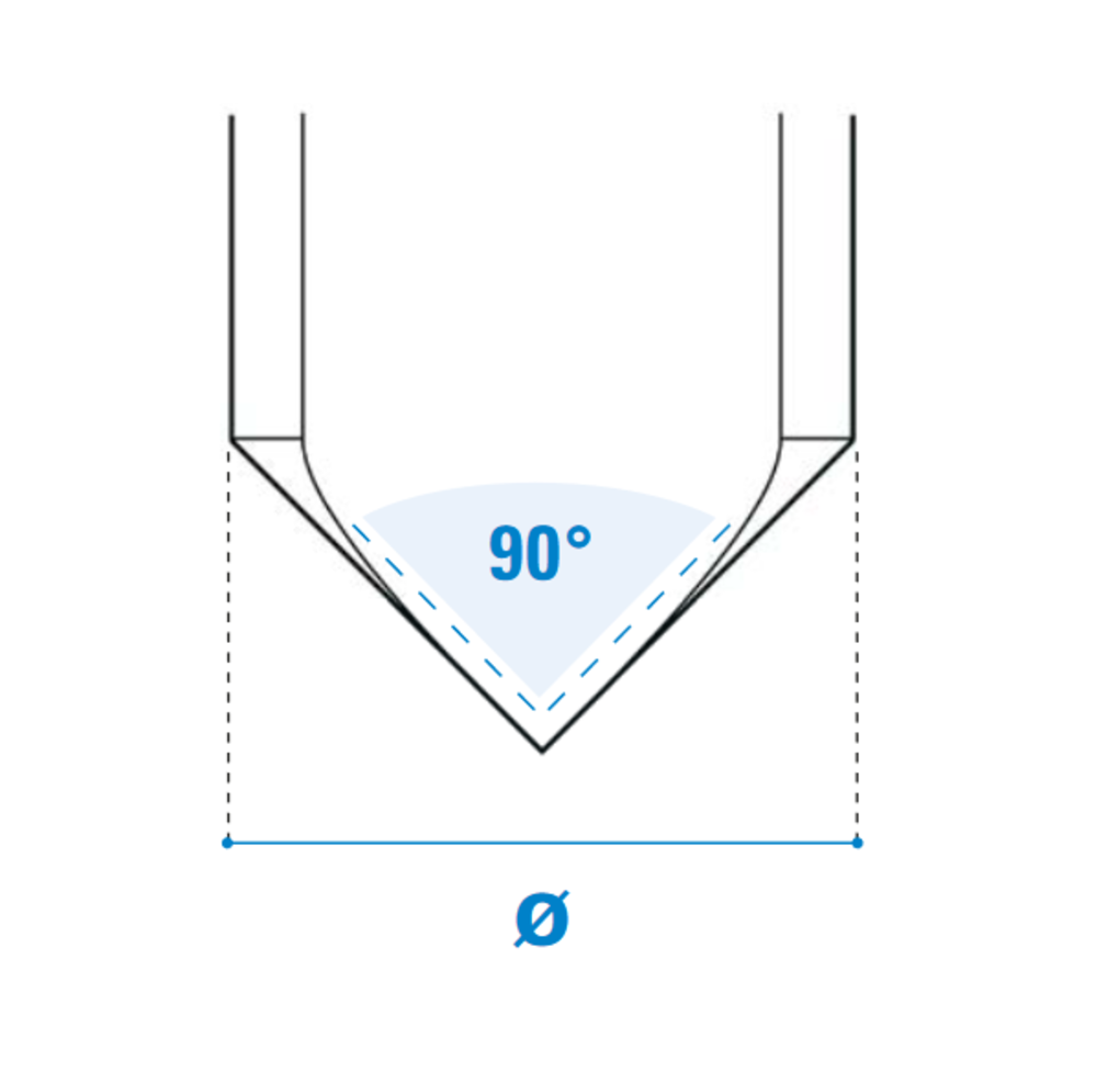 Dübelbohrer 90° aus Vollhartmetall - Schneide 1, 90° - Rechtslauf/Linkslauf, Arbeitslänge 35 mm, Gesamtlänge 70 mm, Schaft 10X30 mm, Ø 3 mm