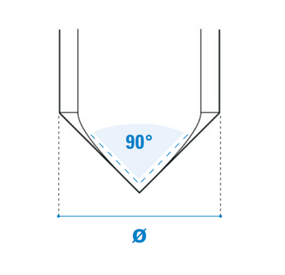 Dübelbohrer 90° aus Vollhartmetall - Schneide 1, 90° - Rechtslauf/Linkslauf, Arbeitslänge 35 mm, Gesamtlänge 70 mm, Schaft 10X30 mm, Ø 3 mm