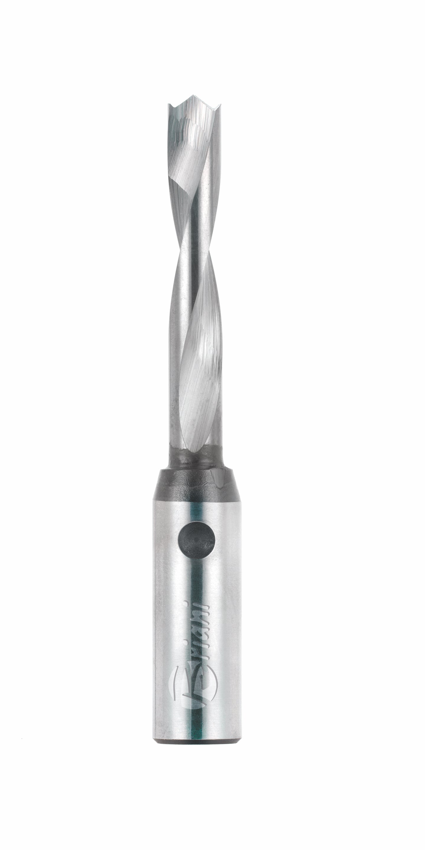 Dübellochbohrer mit gerundetem Vorschneider aus Vollhartmetall Schneide 2/V2, Arbeitslänge 25 mm, Gesamtlänge 57 mm, Schaft 10X30 mm, Ø 5 mm, Rechtslauf
