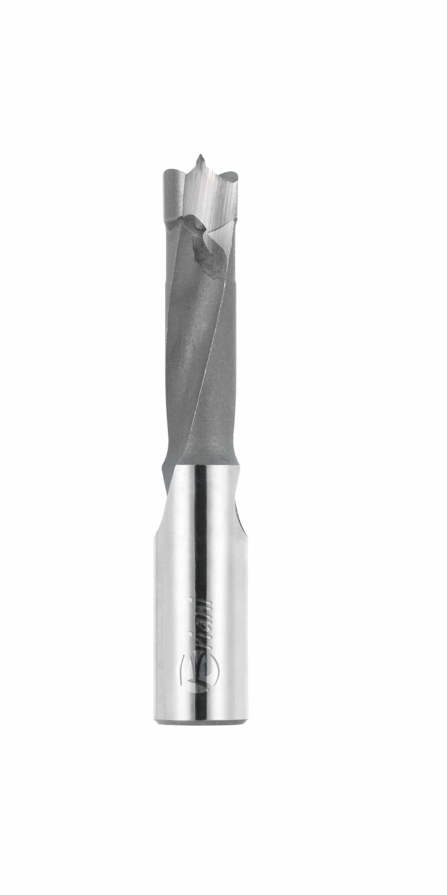 Dübellochbohrer mit gerundetem Vorschneider aus Hartmetall - Schneide 2/V2, Arbeitslänge 27 mm, Gesamtlänge 57,5 mm, Schaft 10X30 mm, Ø 12 mm, Rechtslauf