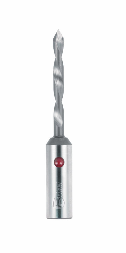 Durchgangslochbohrer aus Vollhartmetall - Schneide 2, 60°, Arbeitslänge 25 mm, Gesamtlänge 57 mm, Schaft 10X30 mm, Ø 5 mm, Linkslauf
