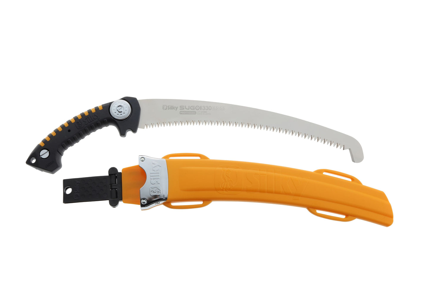 SILKY Profi-Baumsäge Sugoi 330 mm | 6,5 Zähne/30 mm grob | Mirai-Me Verzahnung nachschärfbar | gebogenes Sägeblatt | ergonomischer Gummigriff | präzise Schnitte in engen Astgabeln