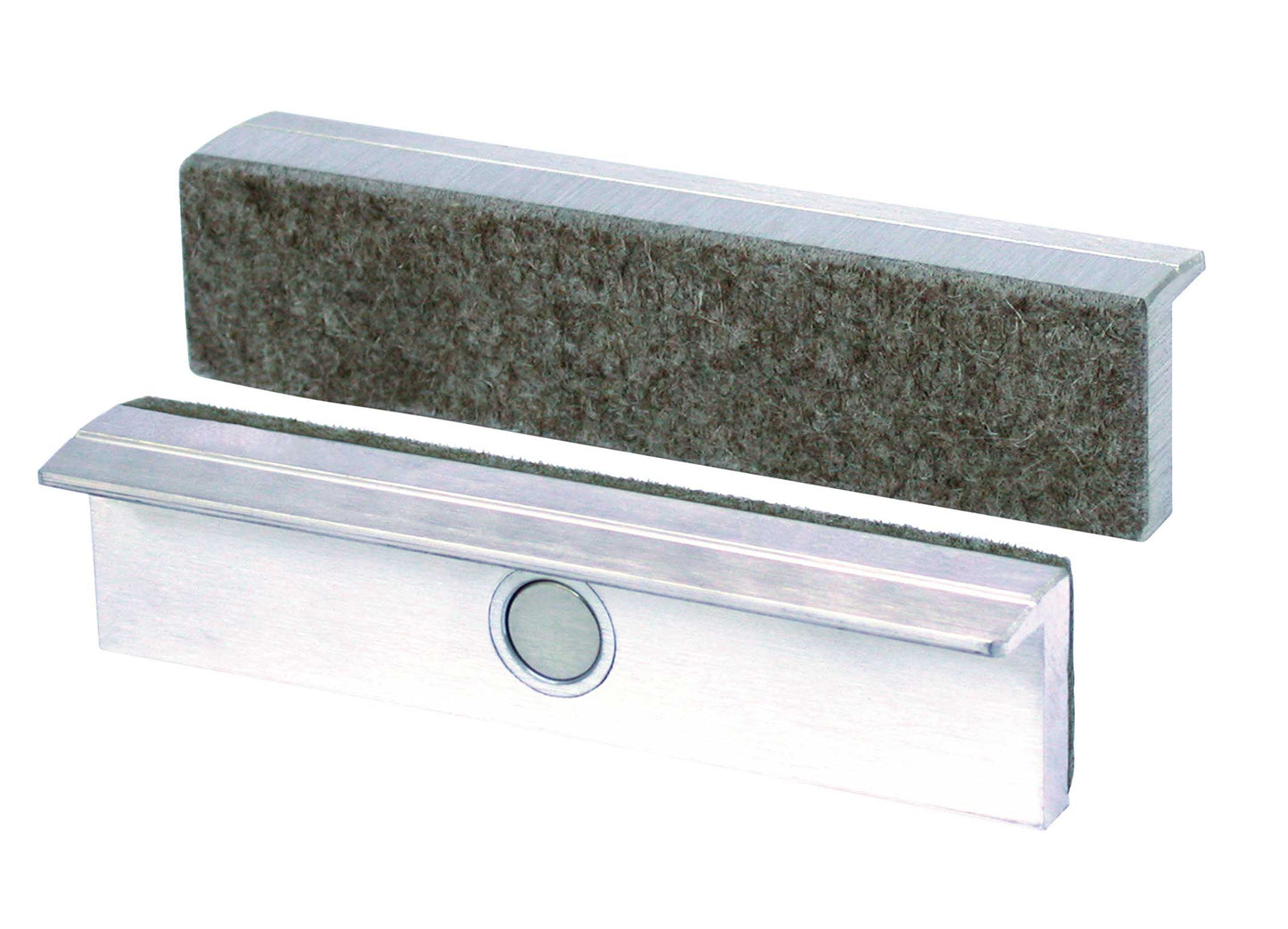 HEUER Magnet-Schutzbacke Typ Fi für Schraubstock 140 mm, Aluminium-Filzbelag