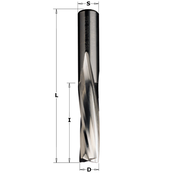 Vollhartmetall Schlichtfräser 12x35x80mm mit negativ spiralgenuteten Schneiden Z3 Rechtslauf