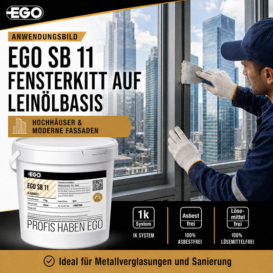 EGO Gewächshauskitt Spritzkitt | dauerplastisch, lösemittelfrei | 2 kg Schlauchbeutel | Made in Bayern