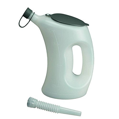 Pressol Messbecher mit Deckel-FLA-PE, 2 l-weiß-transparent