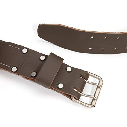Estwing 94744 Werkzeugschürze aus 100% Rindsleder mit 7 Taschen, 2 Werkzeugschlaufen und Hammerhalter, genietete Verstärkungen, Stahl-Doppelzungenschnalle, passend für 76–132 cm Taillenumfang robustes