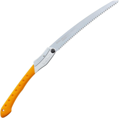 SILKY Bigboy  Klappsäge gelber Griff | 360 mm Sägeblatt | Mirai-Me Verzahnung 6,5 Zähne/30 mm | japanische Zugsäge | hartverchromt | ergonomischer Gummigriff | leistungsstarke Astsäge