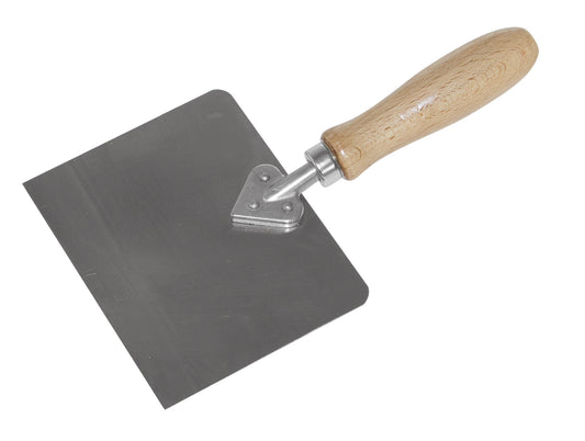 Stubai Aufziehspachtel breit – Herzform 120 mm | Profi-Spachtel aus Edelstahl mit Holzgriff | für Glätt- & Spachtelarbeiten im Innenausbau, Trockenbau, Putz & Feinputz