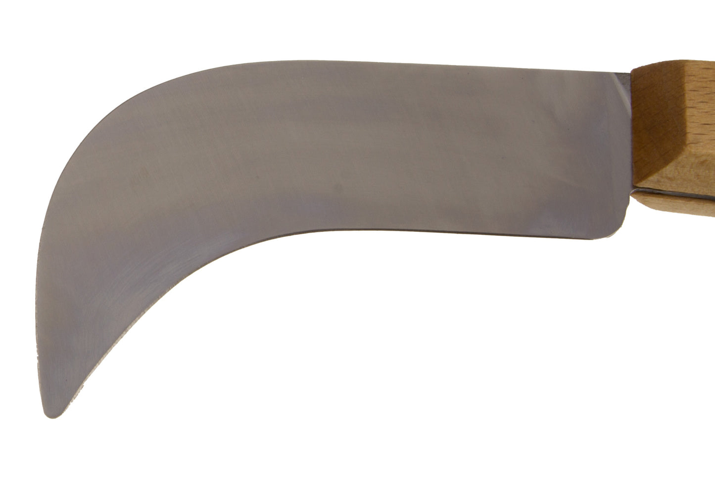 STUBAI Ledermesser 100 mm – gebogene Klinge aus gehärtetem Stahl, scharf & robust – Holzgriff, ideal für Leder, Teppich, Dachpappe, Outdoor & Gartenarbeiten