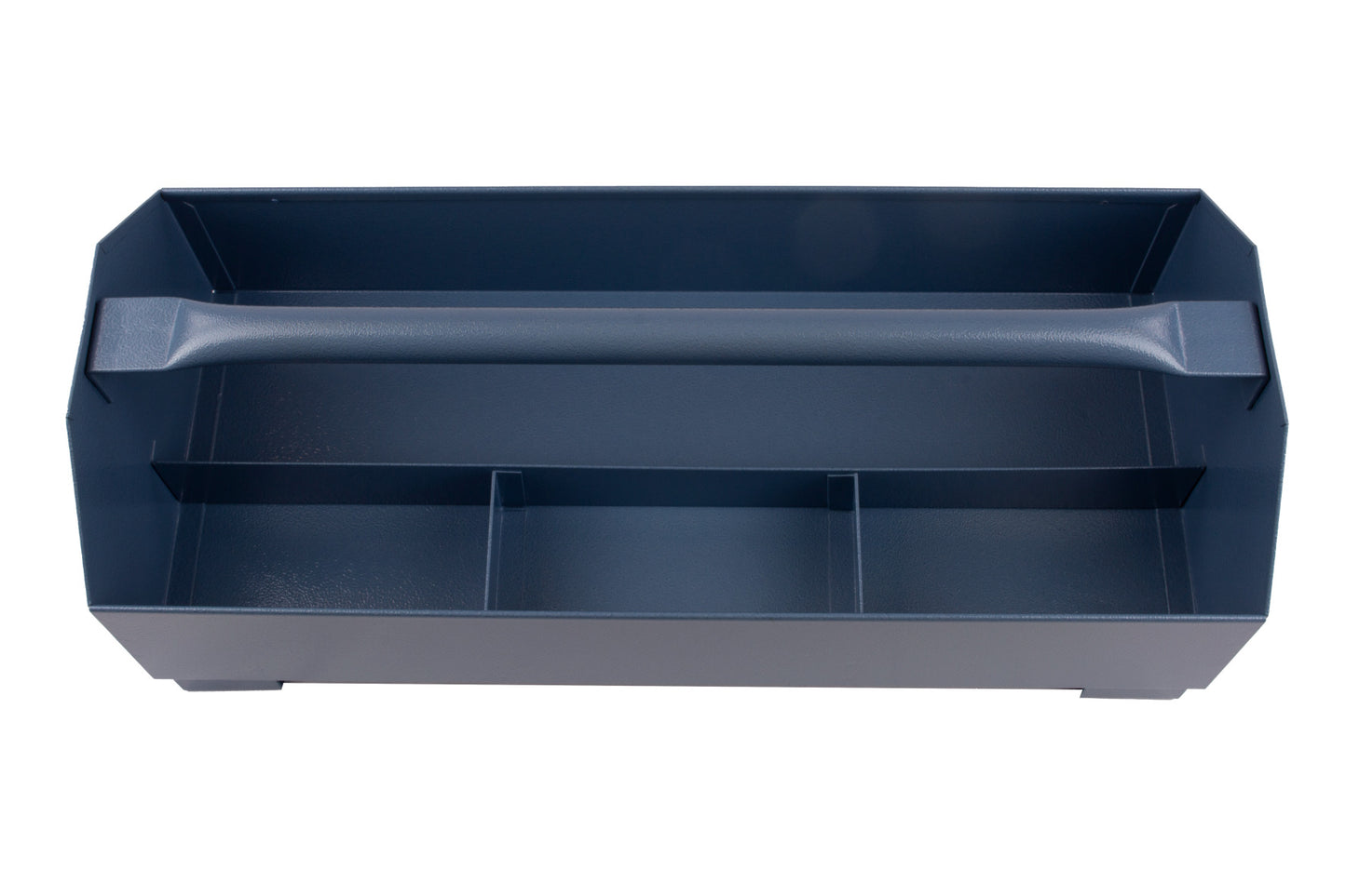 STUBAI Spengler-Werkzeugkoffer Nr. 4994 10 | 55x25x30 cm mit herausnehmbarem Einsatz & Vorrichtung zum Einhängen in Dachlattung | Stahlblech, blau lackiert, 0,7–0,8 mm Blechstärke