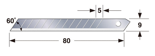 TAJIMA Ersatzklinge ENDURA 9mm  10 Stück, TAJ-14252