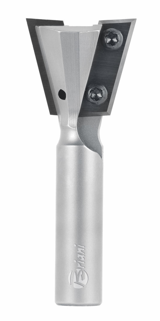 15° Zinkenfräser mit Wendemesser aus Hartmetall, Rechtslauf, Schneide 2, Arbeitslänge 24 mm, Gesamtlänge 70 mm, Schaft 12 mm, Ø 28 mm