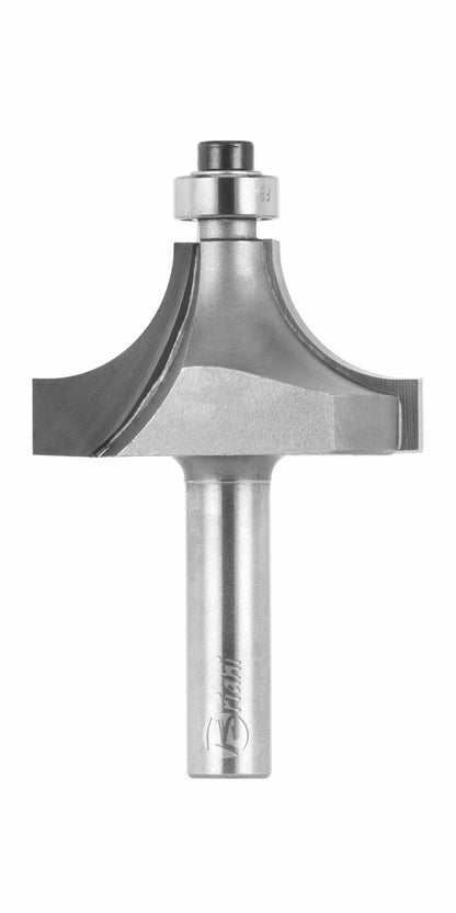 Viertelstabfräser mit Kugellager aus Hartmetall, Rechtslauf, Schneide 2, Arbeitslänge 9 mm, Gesamtlänge 45 mm, Schaft 6 mm, Ø 15 mm