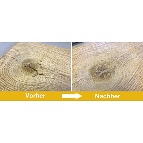 STUBAI WoodRepair Holzreparatur Set BASIC mit Astfüller-Pistole 80W & 8 Stäben Mix 1 – für Knoten, Risse und Holzschäden – Reparatur für Fenster, Parkett, Möbel – Profi & Heimwerker Set im Koffer