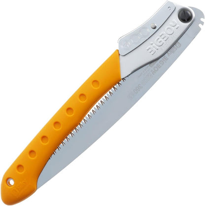 SILKY Bigboy  Klappsäge gelber Griff | 360 mm Sägeblatt | Mirai-Me Verzahnung 6,5 Zähne/30 mm | japanische Zugsäge | hartverchromt | ergonomischer Gummigriff | leistungsstarke Astsäge