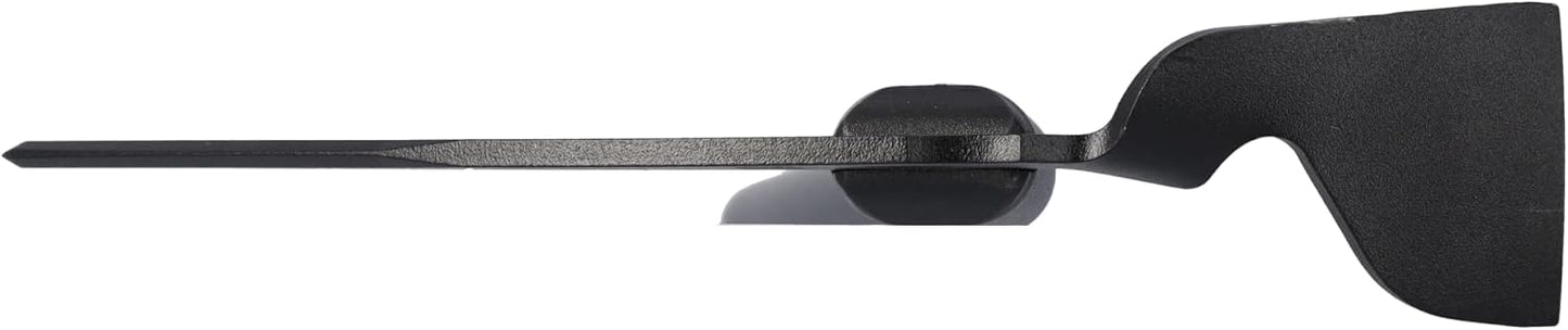 STUBAI Eispickel LEVEL 59 cm | ergonomisch gebogener Leicht-Eispickel 475 g | Aluminiumstiel & Stahlkopf sandgestrahlt, lasergraviert | mattschwarz | für Bergsteigen, Hochtour Eis & Stufenschlagen Pro