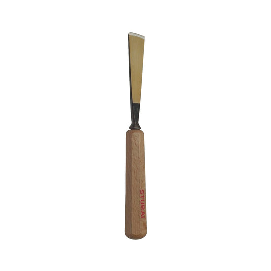 STUBAI Stemmeisen Stechbeitel Serie 52 - Form 3 | Gerades Flacheisen - 75 mm, mit Holzgriff, zum Vorstechen, für Anschlagarbeiten, Schrupparbeiten, Rosetten, zur Bearbeitung von Holz