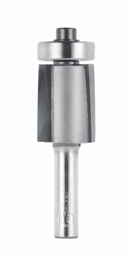 Bündigfräser mit negativem Achswinkel und Kugellager aus Hartmetall, Rechtslauf, Schneide 2, Negativ, Arbeitslänge 25 mm, Gesamtlänge 68 mm, Schaft 8 mm, Ø 19 mm