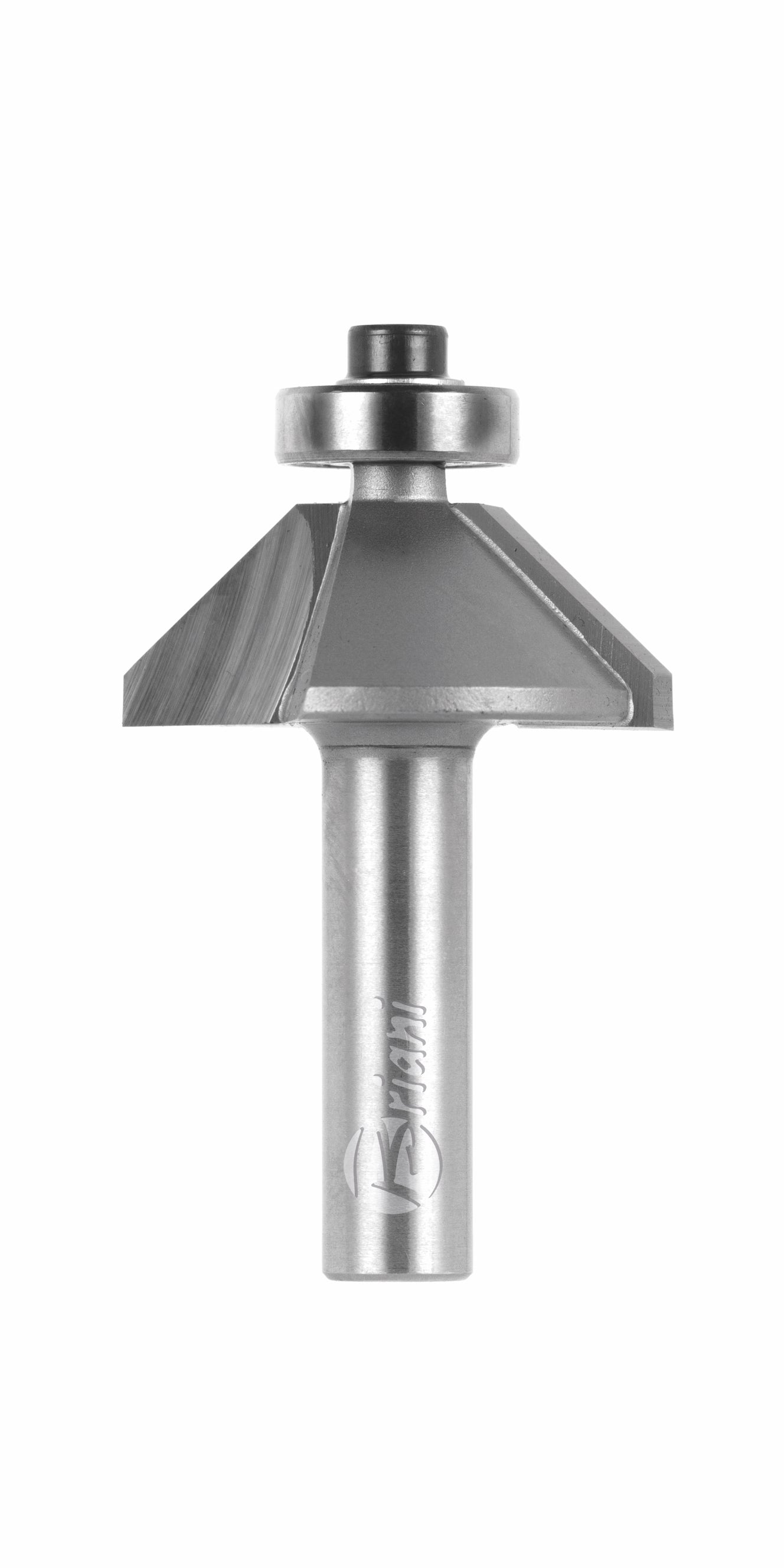 Fasefräser mit Kugellager aus Hartmetall, Rechtslauf, Schneide 2, Arbeitslänge 12 mm, Gesamtlänge 51 mm, Schaft 8 mm, Ø 28 mm