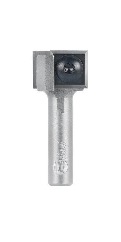 Wendeplatten Bündigfräser aus Hartmetall - Rechtslauf, Schneide 2, Arbeitslänge 50 mm, Gesamtlänge 100 mm, Schaft 12 mm, Ø 19 mm