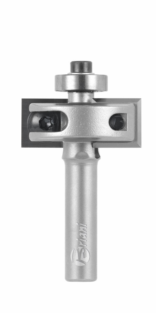 Falzfräser mit Kugellager und Wendemesser aus Hartmetall, Rechtslauf, Schneide 2, Arbeitslänge 12 mm, Gesamtlänge 53,3 mm, Schaft 8 mm, Ø 30 mm