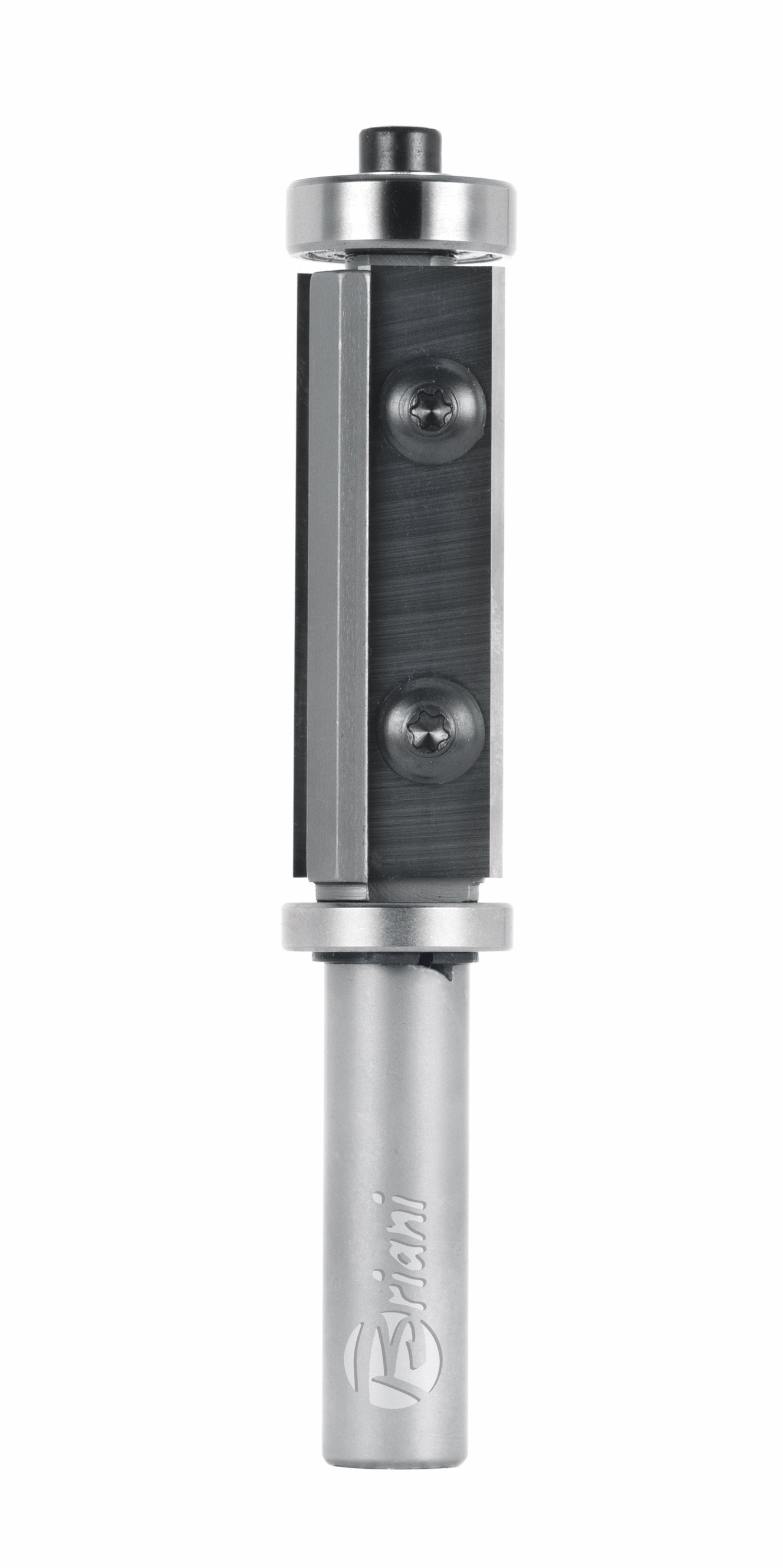Bündigfräser mit doppeltem Kugellager und Wendemesser, aus Hartmetall, Rechtslauf, Schneide 2, Arbeitslänge 29,5 mm, Gesamtlänge 77 mm, Schaft 8 mm, Ø 16 mm