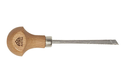 STUBAI S580 Mikro Schnitzeisen-Satz 4-tlg. | Set für feine Holzschnitzerei, Reliefs & kleine Figuren | 4 Mini-Schnitzeisen aus Werkzeugstahl mit Holzheften | Präzisionswerkzeuge in Rolltasche