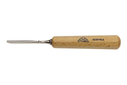 Stubai Gerades Mikro-Hohleisen 16 mm mit Schnitzerheft – hochwertiges Linolschnitt- & Holzschnittmesser, einseitig geschliffen, für feine Schnitzarbeiten – Modell 580716SG