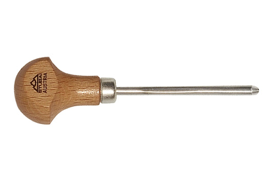 STUBAI Gerades Mikro-Hohleisen 4 mm – Einseitig geschliffen – Spezialgriff für präzise Führung – Ideal für Linolschnitte, Holzschnitte & feine Schnitzarbeiten – Profiqualität Made in Austria