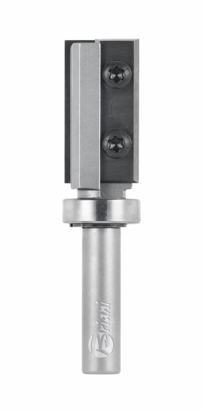 Bündigfräser mit Kugellager am Schaft und Wendemesser aus Hartmetall, Rechtslauf, Schneide 2, Arbeitslänge 29,5 mm, Gesamtlänge 68,5 mm, Schaft 8 mm, Ø 16 mm