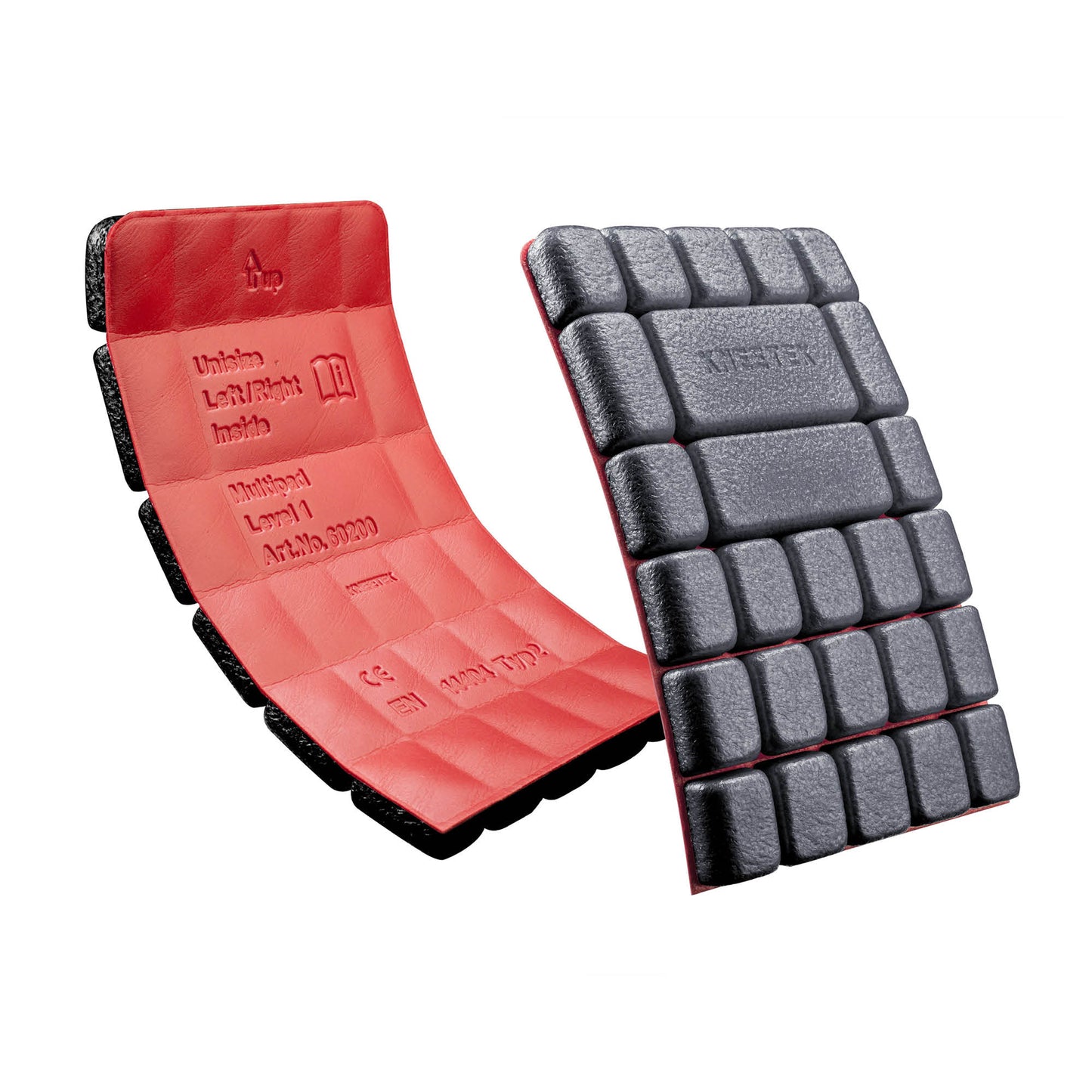 Kneetek Kniepolster MultiPad | 250 x 150 x 20mm | 2 Stück, 40g, rot | optimaler Schutz in Kombination mit Arbeitshose | Knieschutzpolster geeignet für Klempner, Elektriker, Fliesenleger, Handwerker