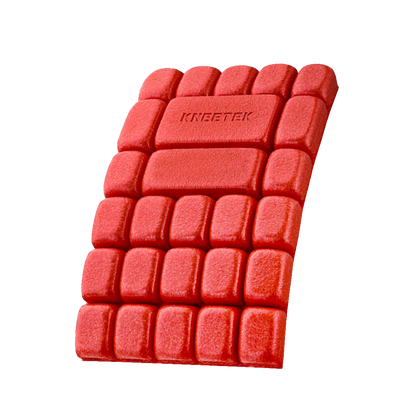 KNEETEK Kniepolster MultiPad | 250 x 150 x 20mm | 2 Stück, 40g, schwarz/rot | optimaler Schutz in Kombination mit Arbeitshose | Knieschutzpolster geeignet für Elektriker, Fliesenleger, Handwerker