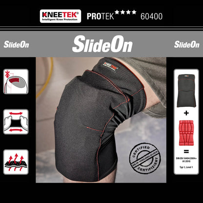 KNEETEK Knieschoner PROTEK SlideOn | 1 Paar | Größe L | optimaler Knieschutz beim Tragen von kurzen Hosen | Knieschützer geeignet für Bau, im Sanitärbereich oder im Küchenbau