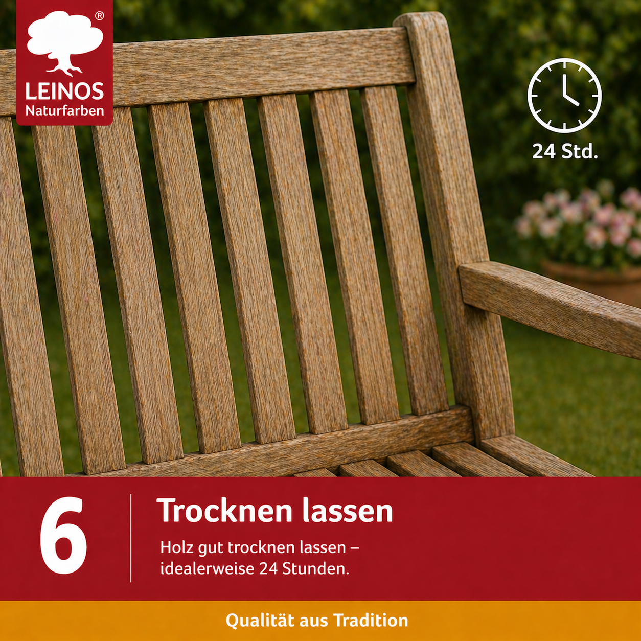 Leinos Entgrauer 0,5 Liter  für Holz-Gartenmöbel & Terrassenholz – Auftragen, einwirken lassen, abbürsten – effektive Reinigung & Auffrischung von Hart- und Weichholz