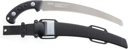 SILKY- Handsäge Zübat Professional 330 mm: gebogenes Japansägeblatt mit Mirai-Me Verzahnung (10 Zähne/30 mm) und induktiv gehärteten Zähnen – hohe Standzeit, ideal für hartes Holz.