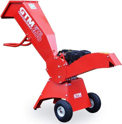 Häcksler 600 | kompakter Gartenhäcksler mit Rotorschreddersystem, Loncin G200F Motor 6 PS (4,4 kW), max. Aststärke 5 cm, klappbar & fahrbar mit 26 cm Luftreifen, Profiqualität für Garten & Hof