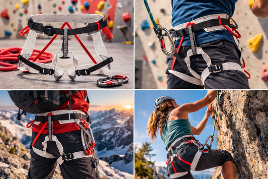 STUBAI LUX 2.0 Leichtgurt M/L | ultraleichter DYNEEMA Klettergurt für Hoch-, Gletscher- und Skitouren, Unisex Sitzgurt mit kleinem Packmaß, 155 g, rot, EN 12277 + A1 geprüft leicht