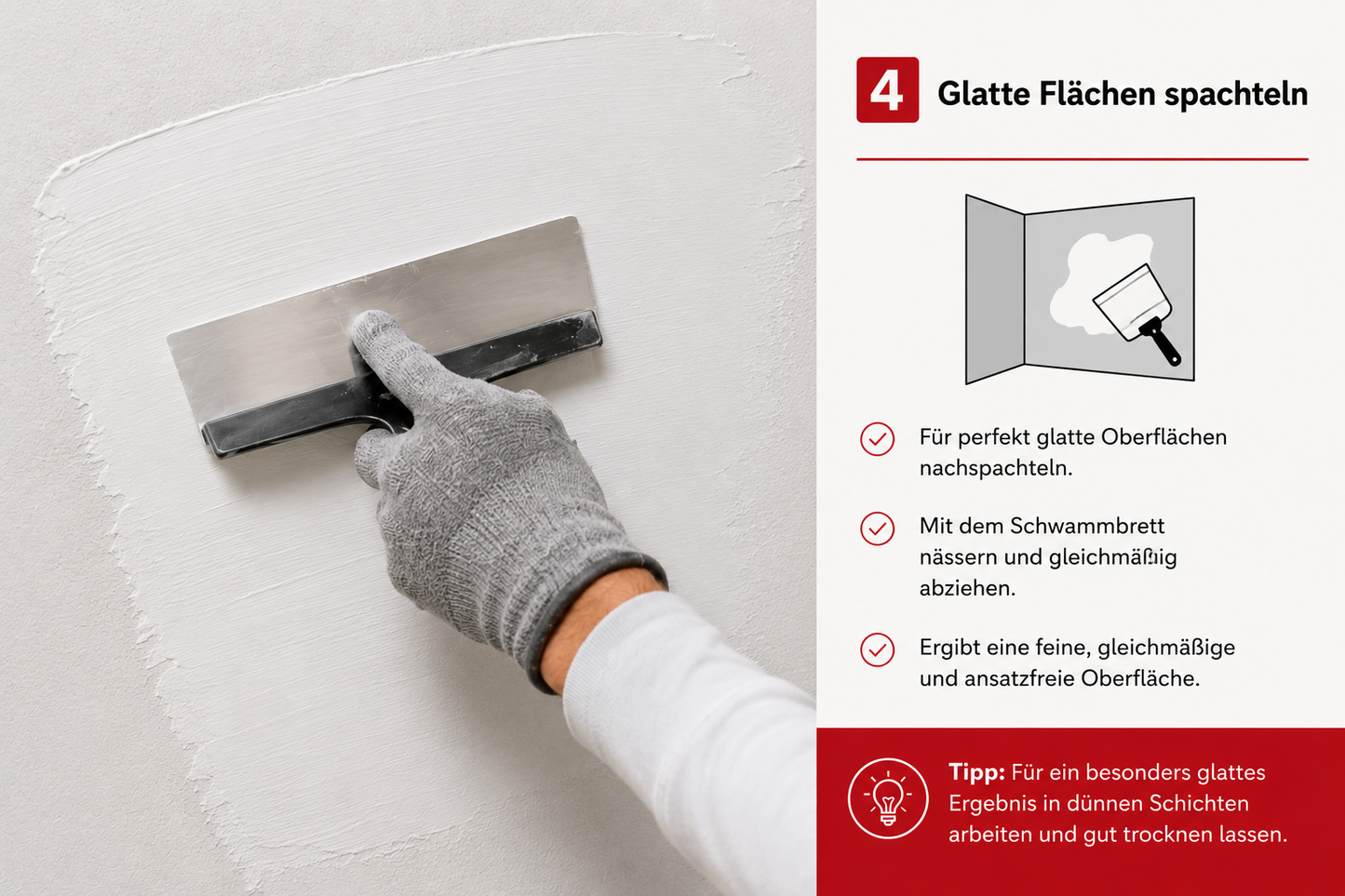 LEINOS Glätt- und Strukturspachtel 684, weiß – Feine Spachtelmasse für Wand & Decke innen, lösemittelfrei, atmungsaktiv, gebrauchsfertig, für Lehmputz, Kalk, Gips, Altanstrich, strukturierbar – 5 kg