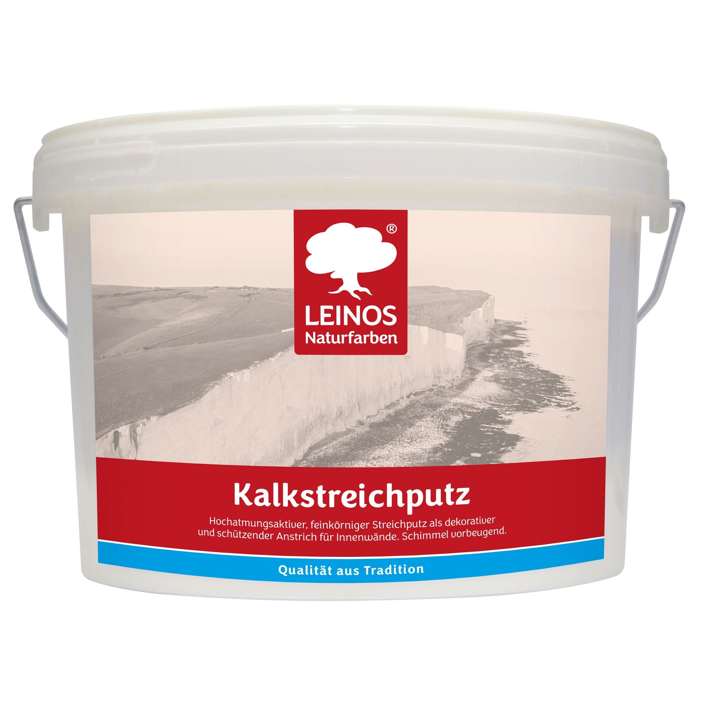 Kalkstreichputz 10,0 Liter für ca. 15–25 m² bei 2 Anstrichen, hochatmungsaktiver feinkörniger Streichputz, feuchtigkeitsregulierend, schimmelvorbeugend, für Feuchträume und Innenräume geeignet