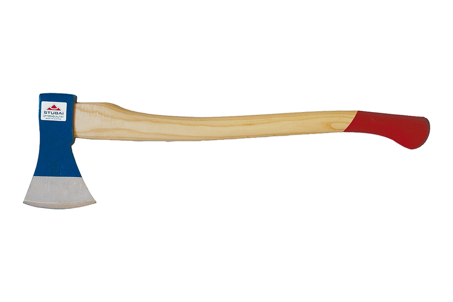 STUBAI Forstaxt Rheinische Form 1200 g | Geschmiedet & poliert | Leichte Spaltaxt & Fällaxt mit geschweiftem Eschenstiel 70 cm | Mit Stielschutz | Ideal zum Einschlagen von Fällkeilen & Holzspalten