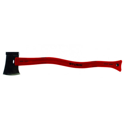 STUBAI Leichtaxt / Putzerbeil 600–670 mm mit Kunststoffstiel, 100 mm Schneide, 1000 g, Kohlenstoffstahl 52–55 HRC, mit Schlagfläche – ideal für Entasten, Spalten und kleinere Baumarbeiten