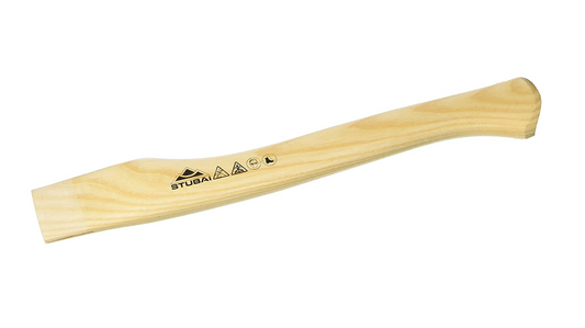 STUBAI Ersatzstiel für Küchenbeil 6722 – 340 mm geschweifter Stiel aus Buchenholz – Ergonomisch geformt, robust und langlebig – Passend für Beilköpfe bis 600 g – Ersatz-Holzstiel ohne Keil