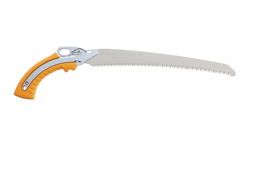 SILKY- Premium Japansäge 330 mm: gebogenes, nickelbeschichtetes Blatt aus Authentic Japanese Steel mit progressiver Verzahnung (8,5–6 Z/30 mm) – ideal für frisches Holz | Kerbe 1,4 mm, 465 g. & Köcher