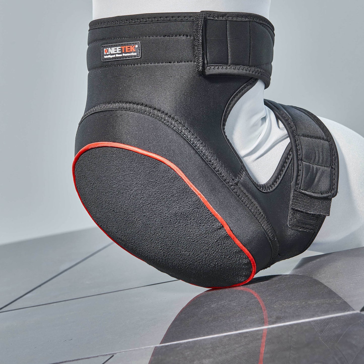 KNEETEK Knieschoner SAFETEK Poly, stark rutschhemmende PU-Oberfläche, ergonomisch vorgeformtes Kniebett für den Dauereinsatz, EN 14404 Typ 1 LS 1