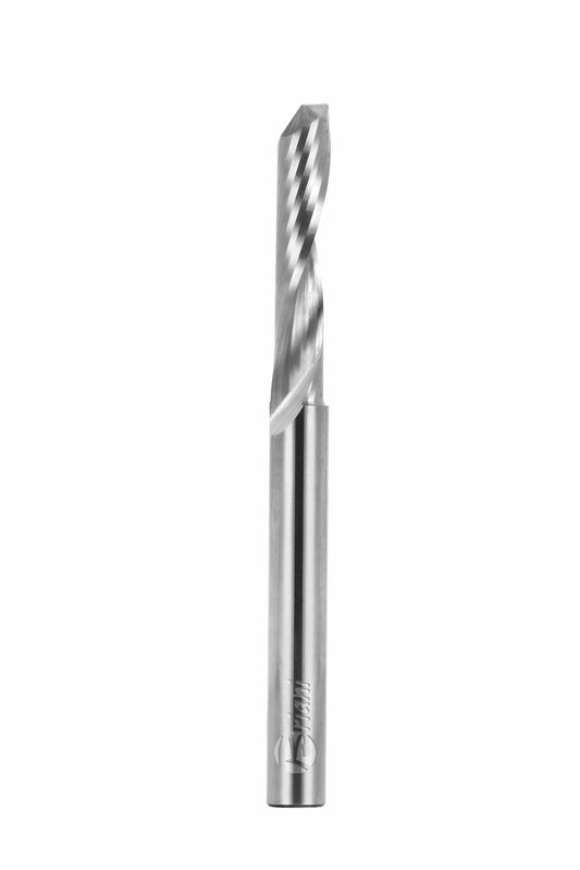 Einzahnschlichtfräser aus Vollhartmetall - Positiv, Arbeitslänge 32 mm, Gesamtlänge 80 mm, Schaft 12 mm, Ø 12 mm, Rechtslauf